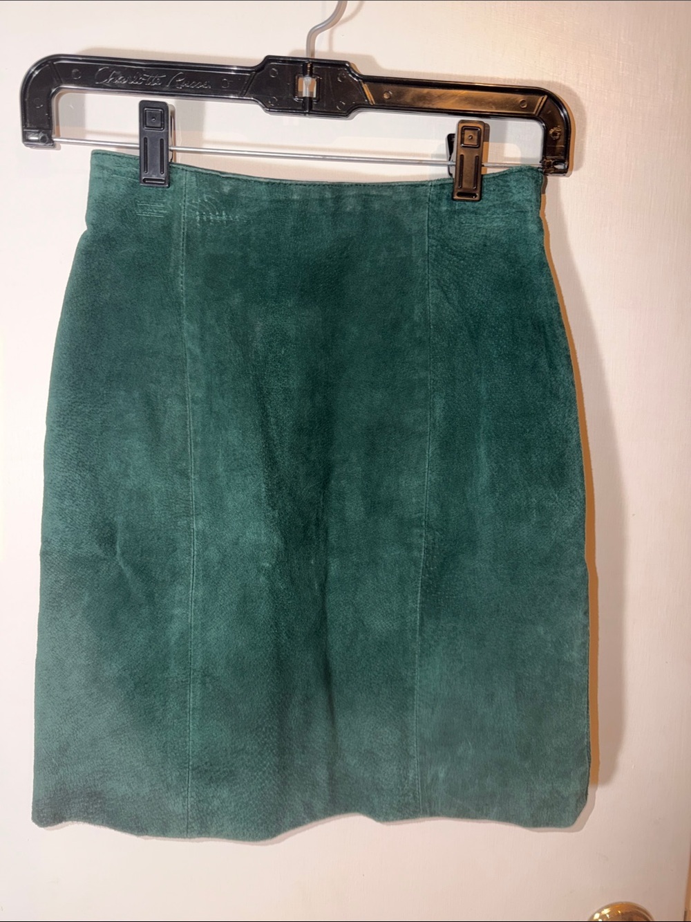 Vintage Wilsons Leather Dark Green Suede Skirt- Size 2